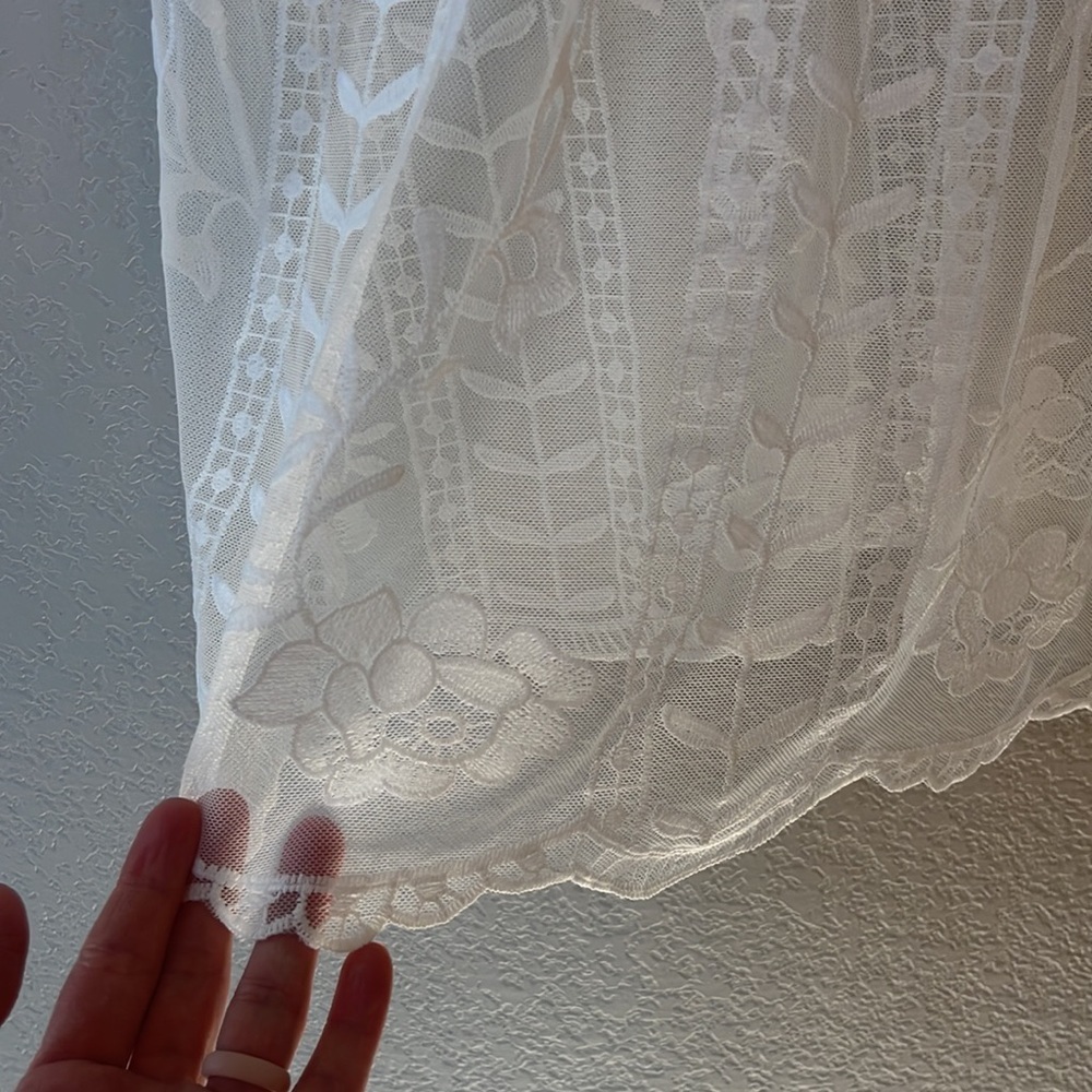 Merona Blouse Lace Floral White size Double Extra Large - Picture 6 of 8